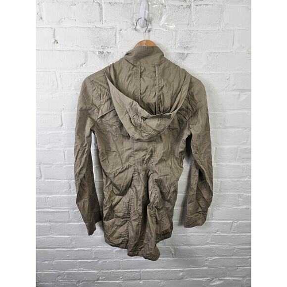 Athleta Women's Full Zip Anorak Hooded Utility Jacket Long Sleeve Tan Size XXS - Picture 2 of 5